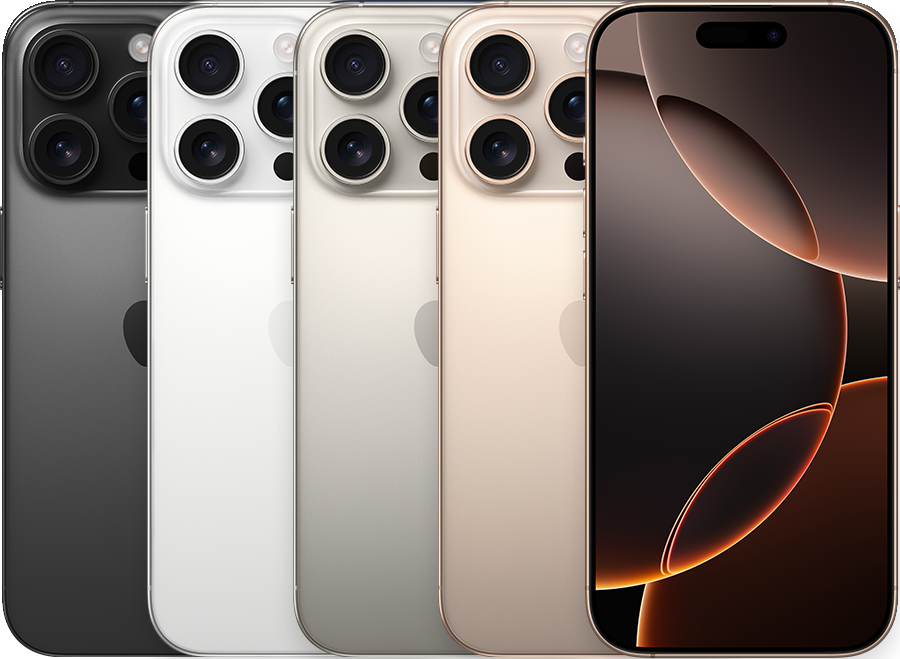 Apple iPhone 16 Pro in the original titanium colours